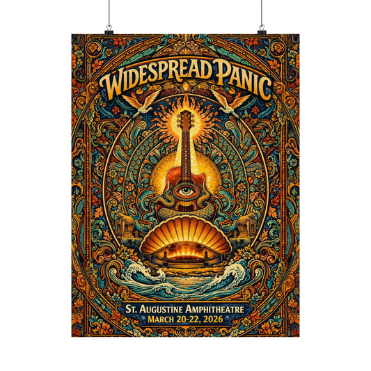 Widespread Panic | 03/20/26–03/22/26 | St. Augustine, FL | Concert Poster  | V3