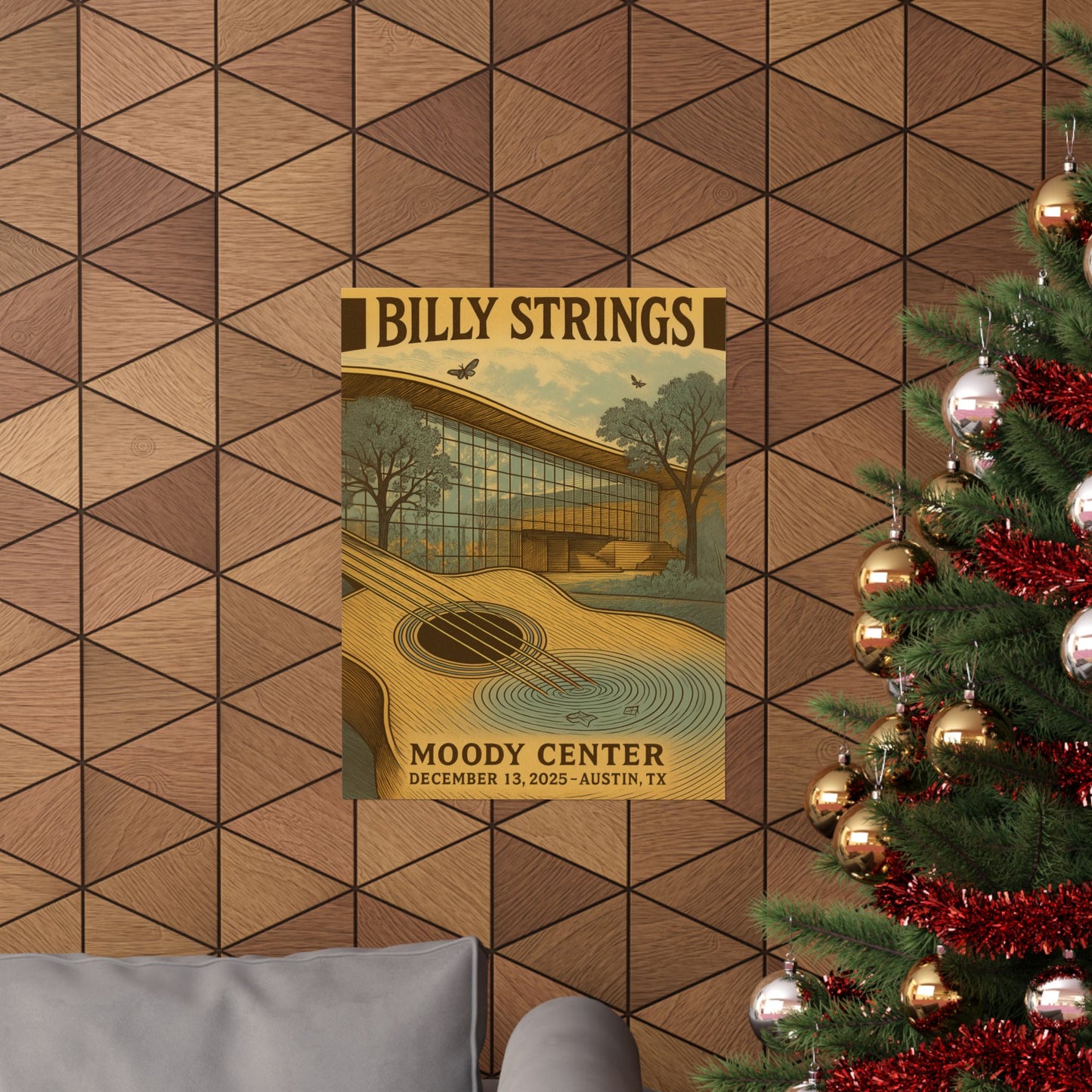 Billy Strings  Austin, TX | December 13, 2025| Moody Center | Concert Poster | Variant 1