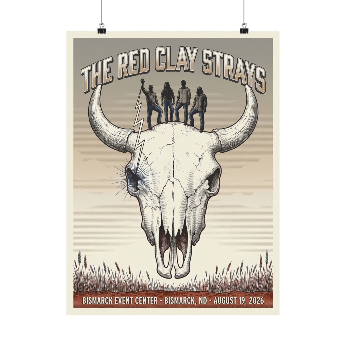 The Red Clay Strays | August 19, 2026 | Bismarck, ND | Concert Poster