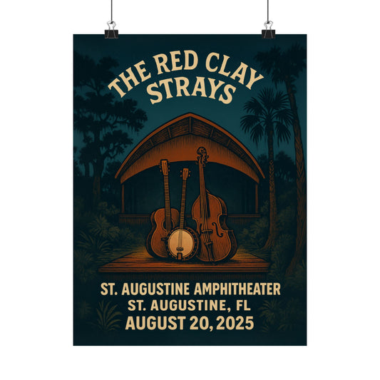 The Red Clay Strays | August 20, 2025 | St. Augustine Amphitheater | Florida | Concert Print