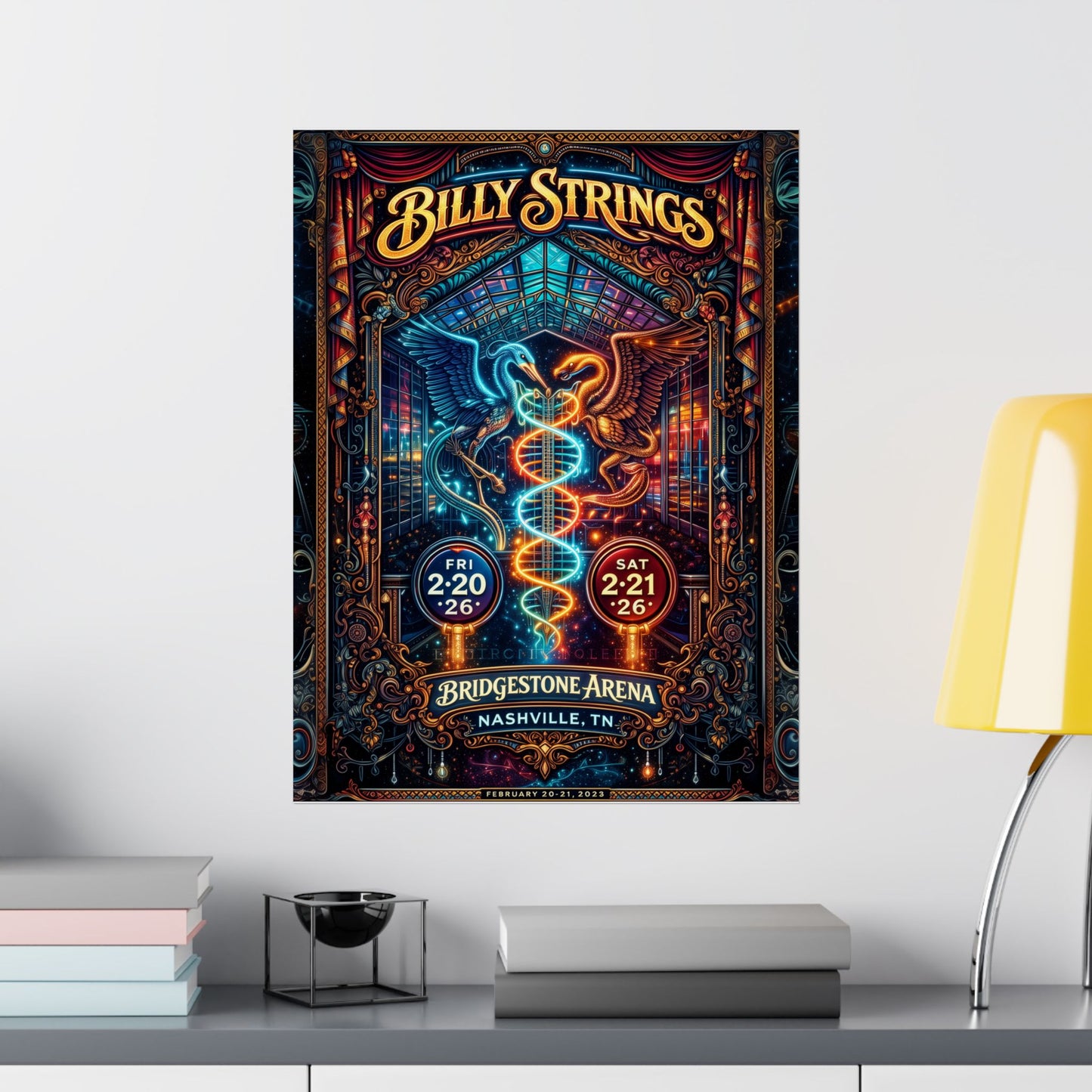 Billy Strings | 2/20/26 - 2/21/26 | Nashville, TN | Concert Poster  | V1