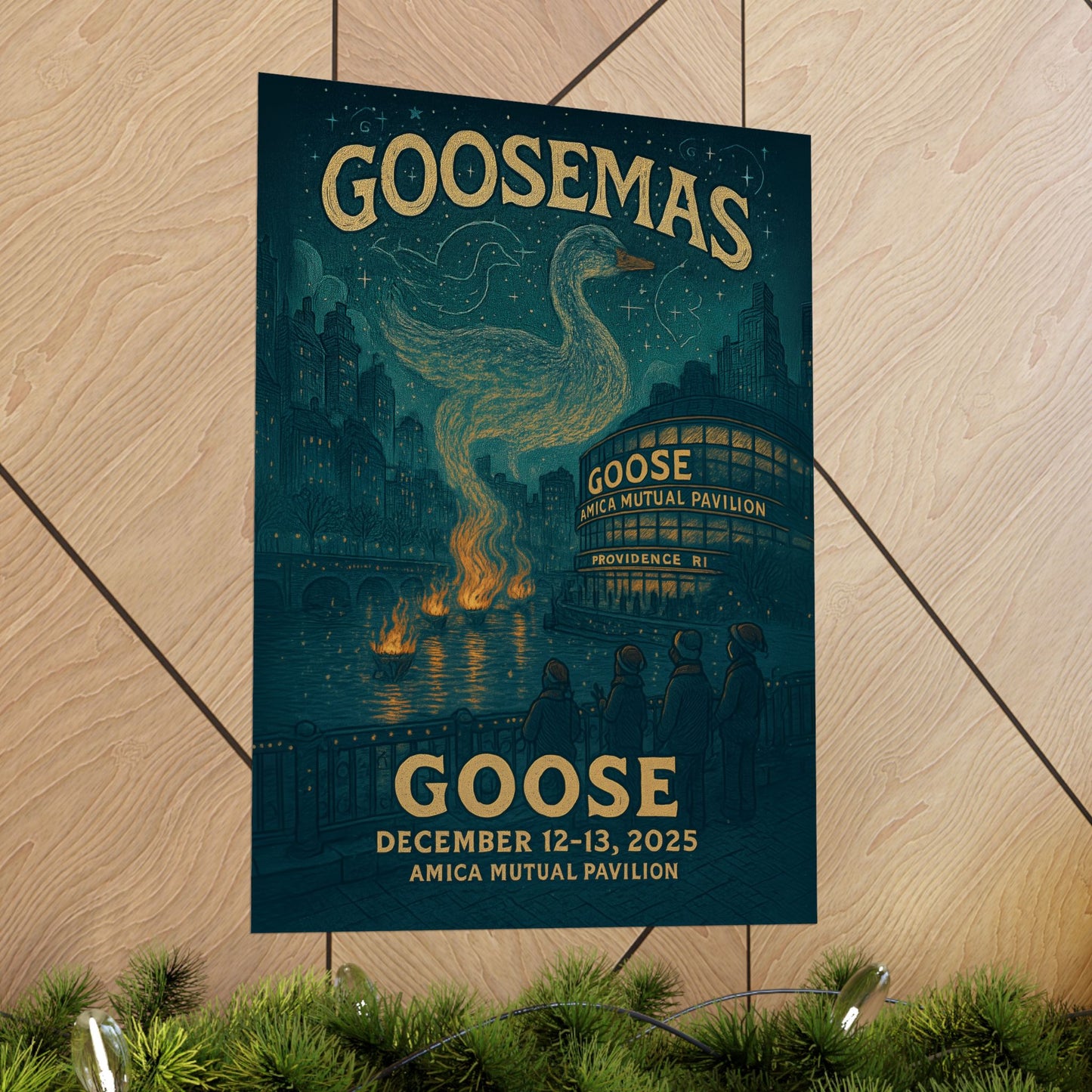 Goose Goosemas 2025 | Amica Mutual Pavilion | Providence, RI | December 12-13, 2025 | Concert Poster | Variant 1