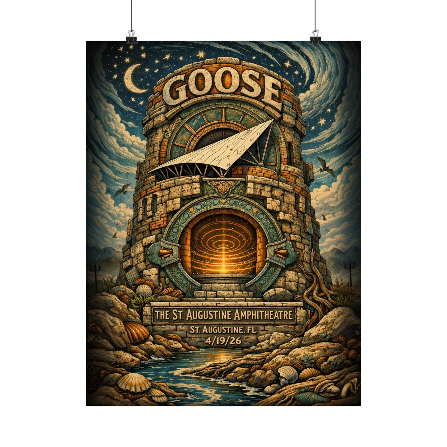 Goose  | 4/19/26 | St. Augustine, FL | Concert Poster  | N2