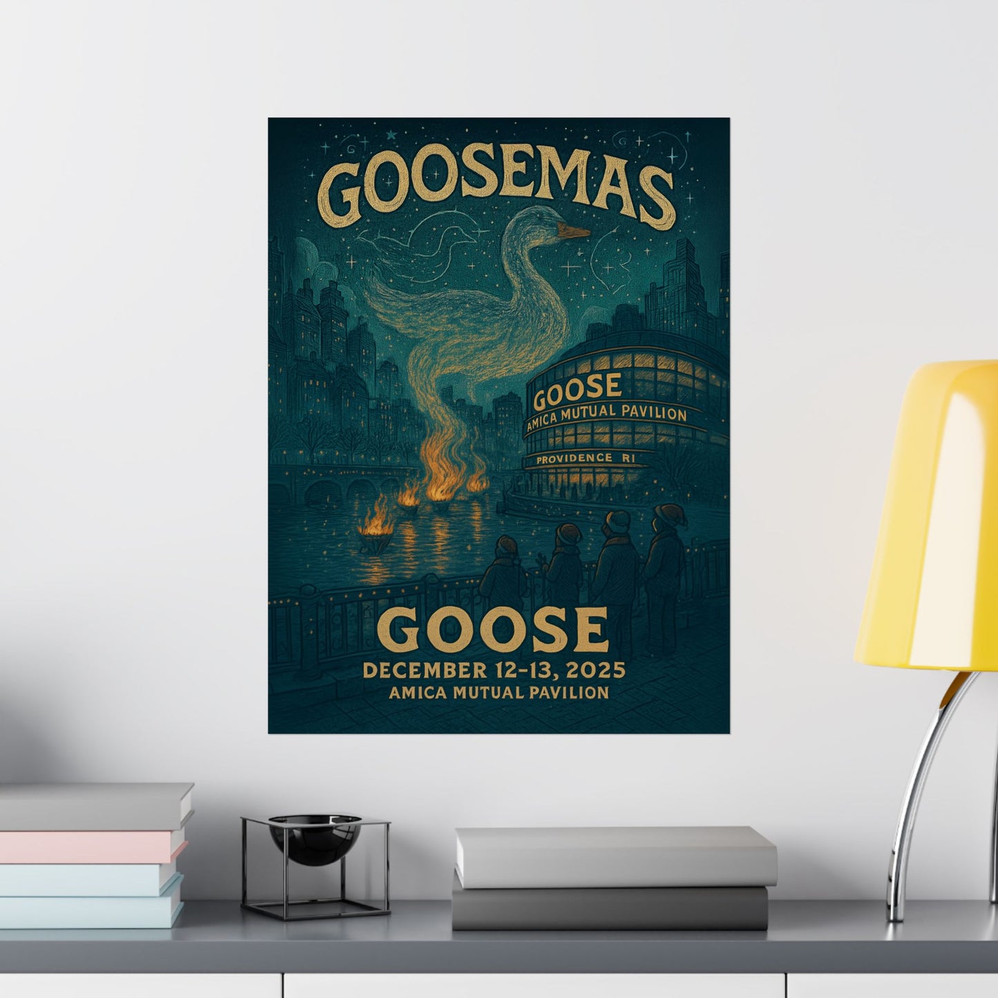 Goose Goosemas 2025 | Amica Mutual Pavilion | Providence, RI | December 12-13, 2025 | Concert Poster | Variant 1