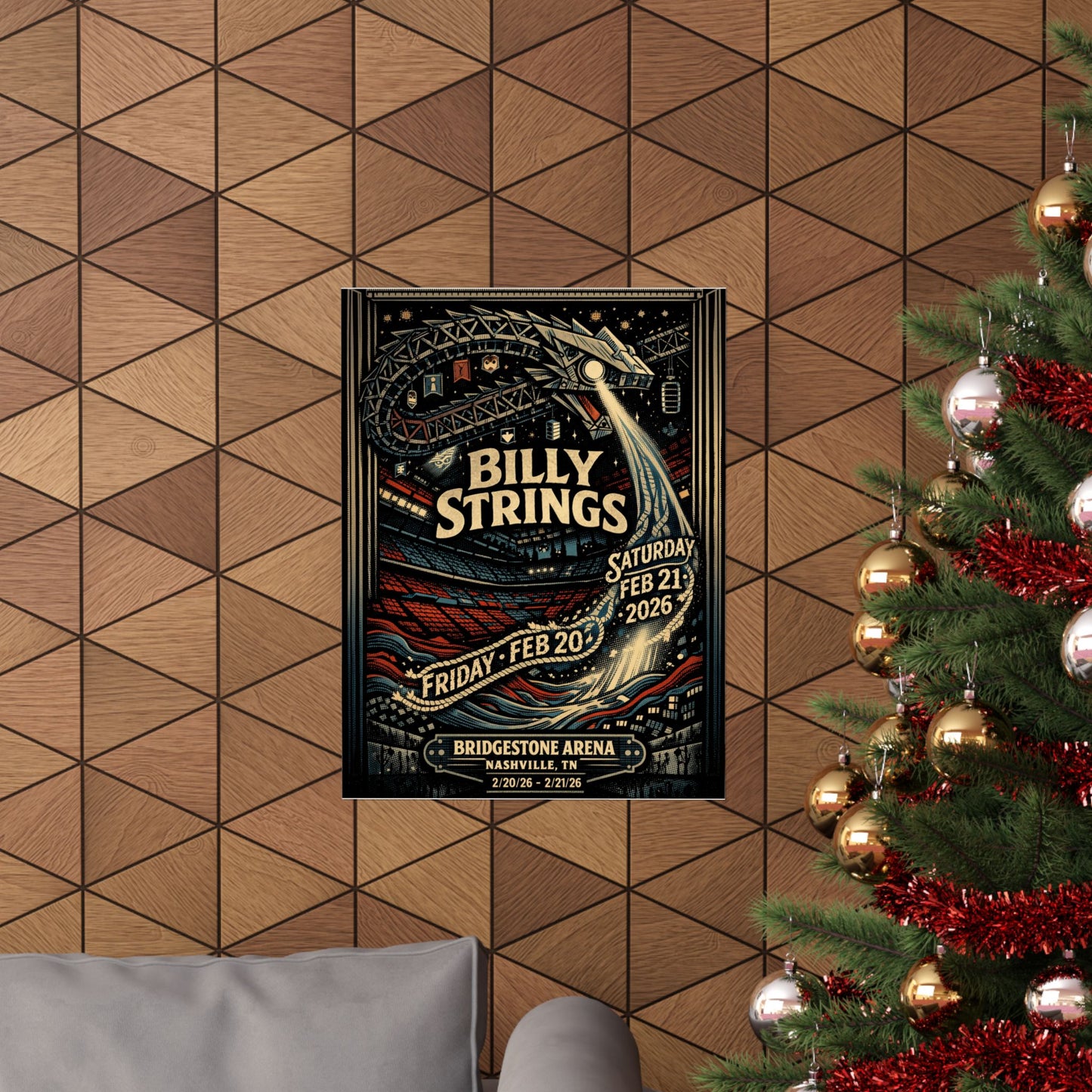 Billy Strings | 2/20/26 - 2/21/26 | Nashville, TN | Concert Poster  | V2