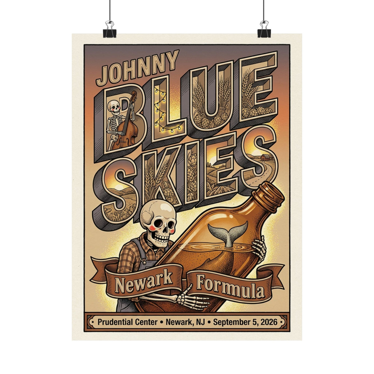 Johnny Blue Skies | September 5, 2026 | Newark, NJ | Concert Poster