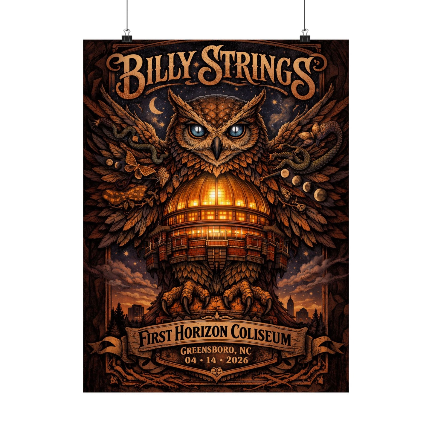 Billy Strings | 04/14/2026 | Greensboro, NC | Concert Poster  | V2