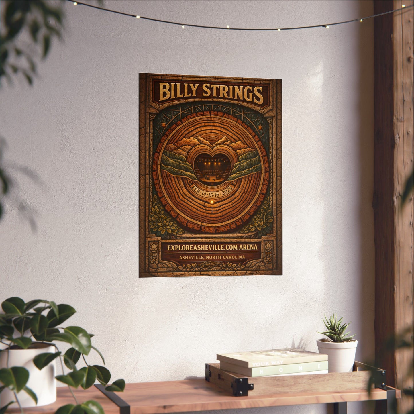 Billy Strings | 2/14/25 - 2/16/25 | Asheville, NC | Concert Poster  | Weekend 2 V1