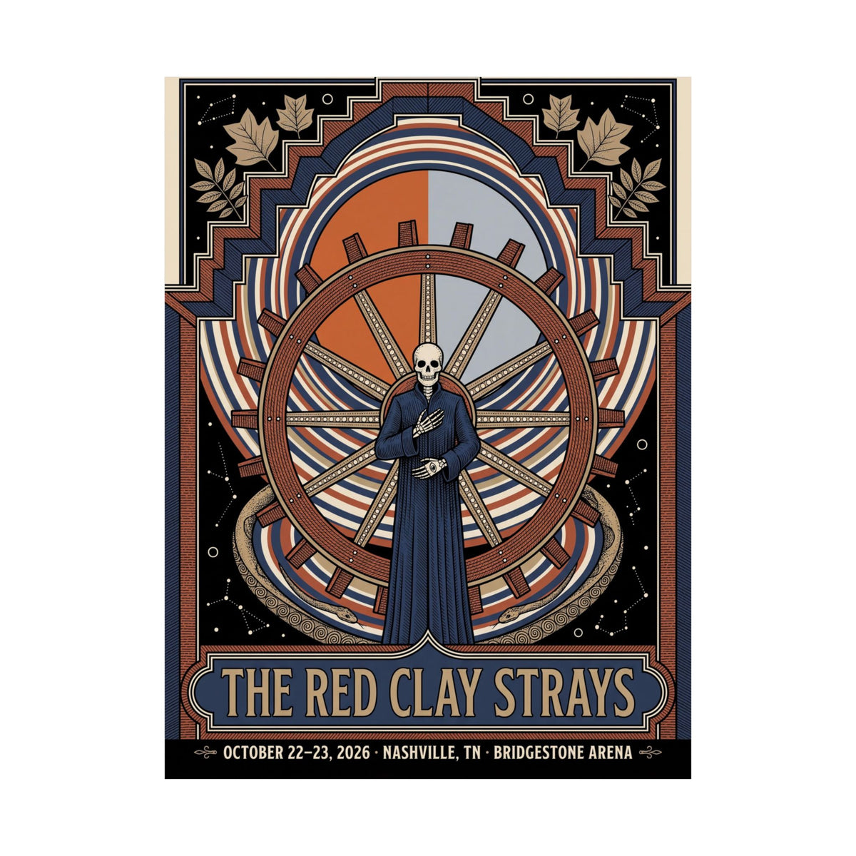 The Red Clay Strays | October 22–23, 2026 | Nashville, TN | Concert Poster