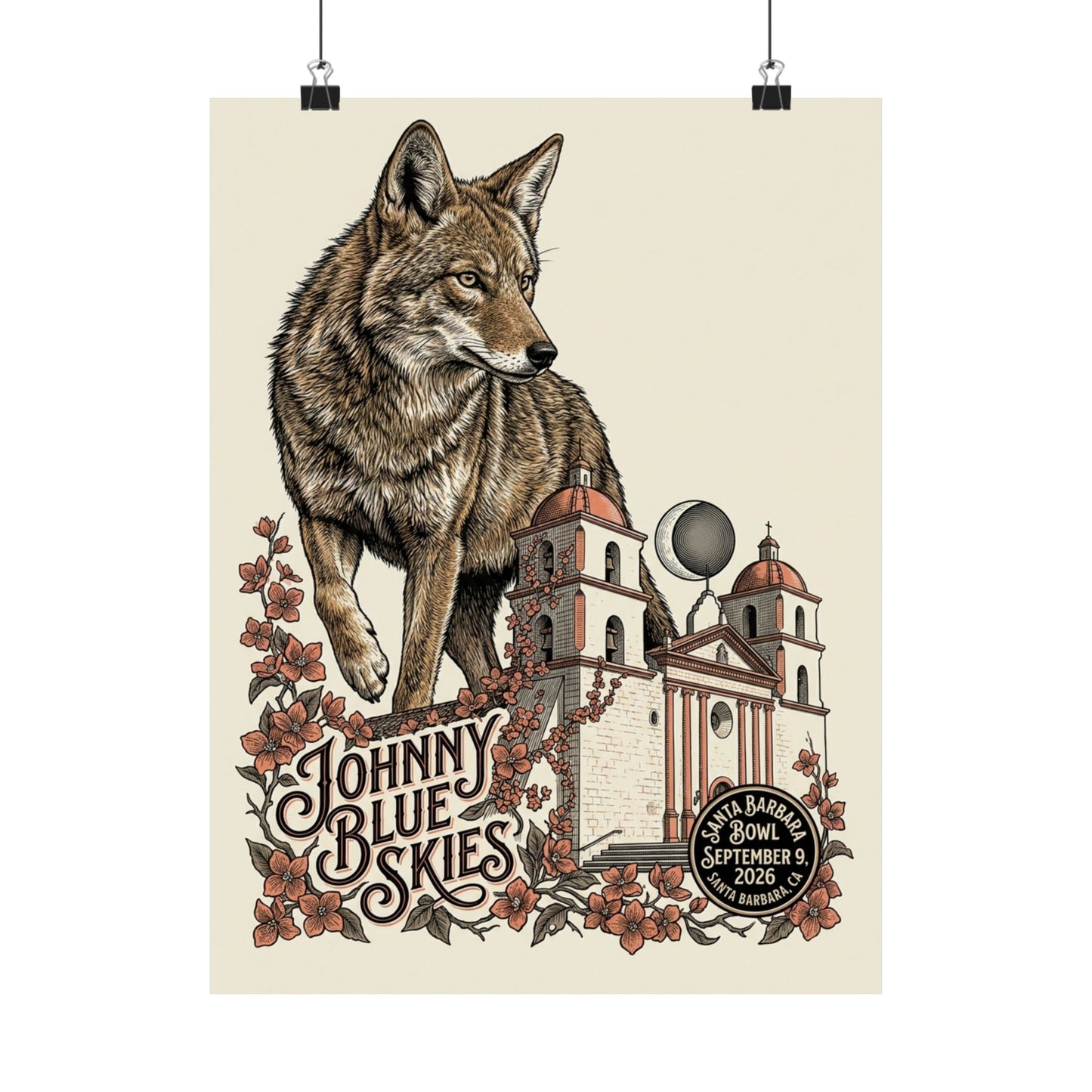 Johnny Blue Skies | September 9, 2026 | Santa Barbara, CA | Concert Poster