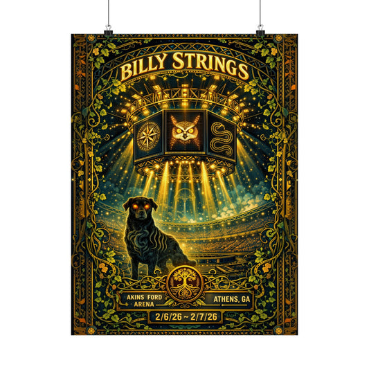 Billy Strings | 2/6/26 - 2/7/26 | Athens, GA | Concert Poster  | V1