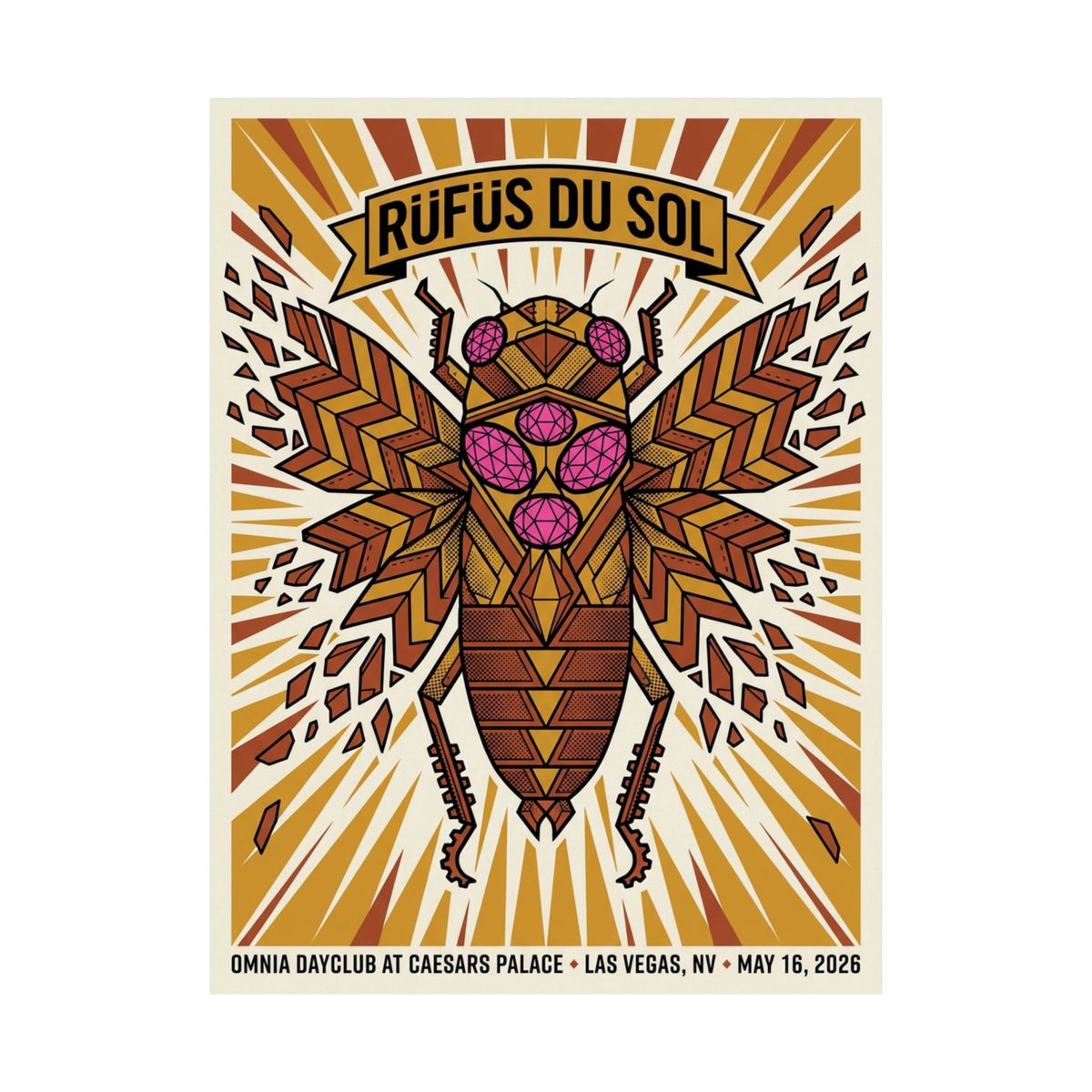 Rüfüs Du Sol | May 16, 2026 | Las Vegas, NV | Concert Poster