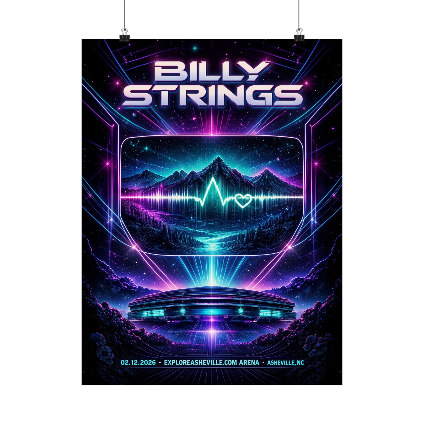 Billy Strings | 02/12/2026 | Asheville, NC | Concert Poster  | N4
