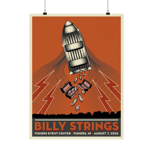Billy Strings | August 7, 2026 | Fishers, IN | Concert Poster