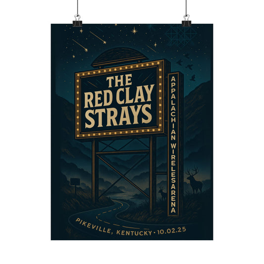 The Red Clay Strays Pikeville KY Concert Print | October 2, 2025 | Appalachian Wireless Arena | Variant 2