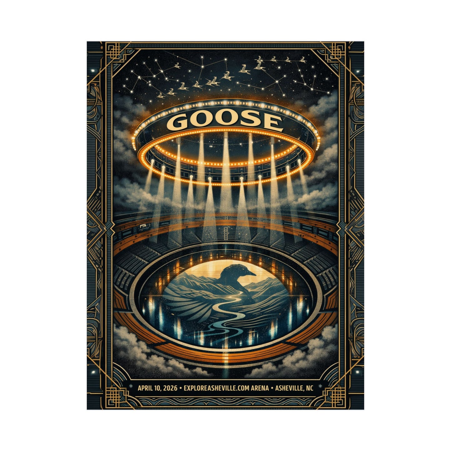 Goose  | 4/10/26 | Asheville, NC | Concert Poster  | V2