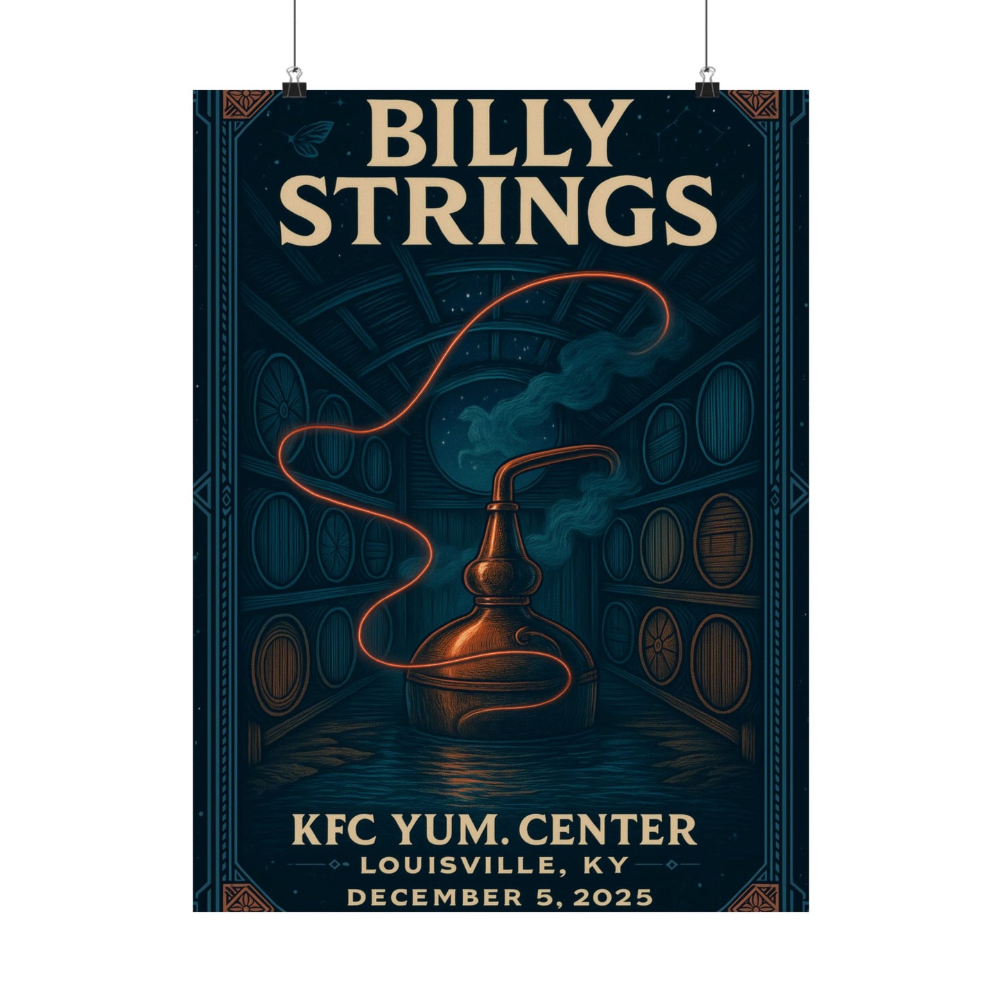 Billy Strings Louisville KY | Dec 5, 2025 | KFC Yum! | Concert Poster | Night 2