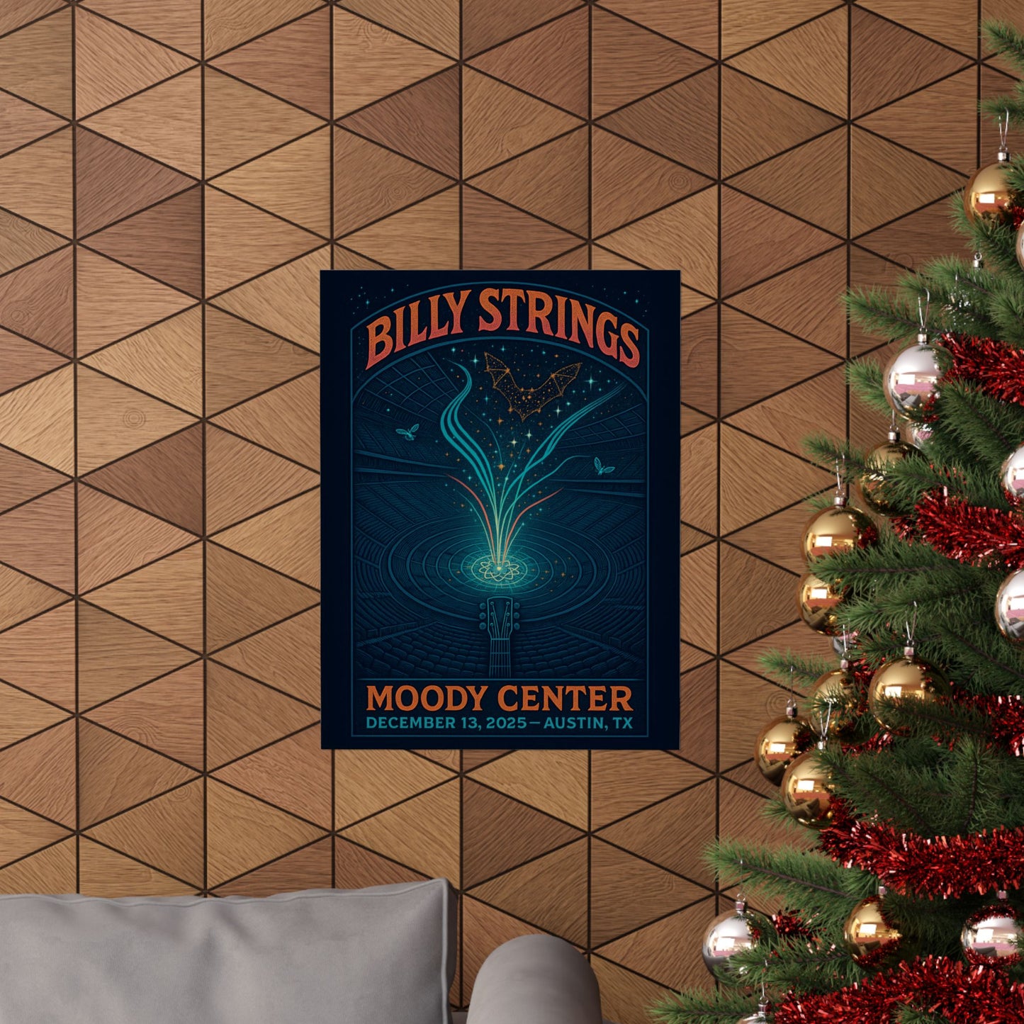 Billy Strings  Austin, TX | December 13, 2025| Moody Center | Concert Poster | Variant 4
