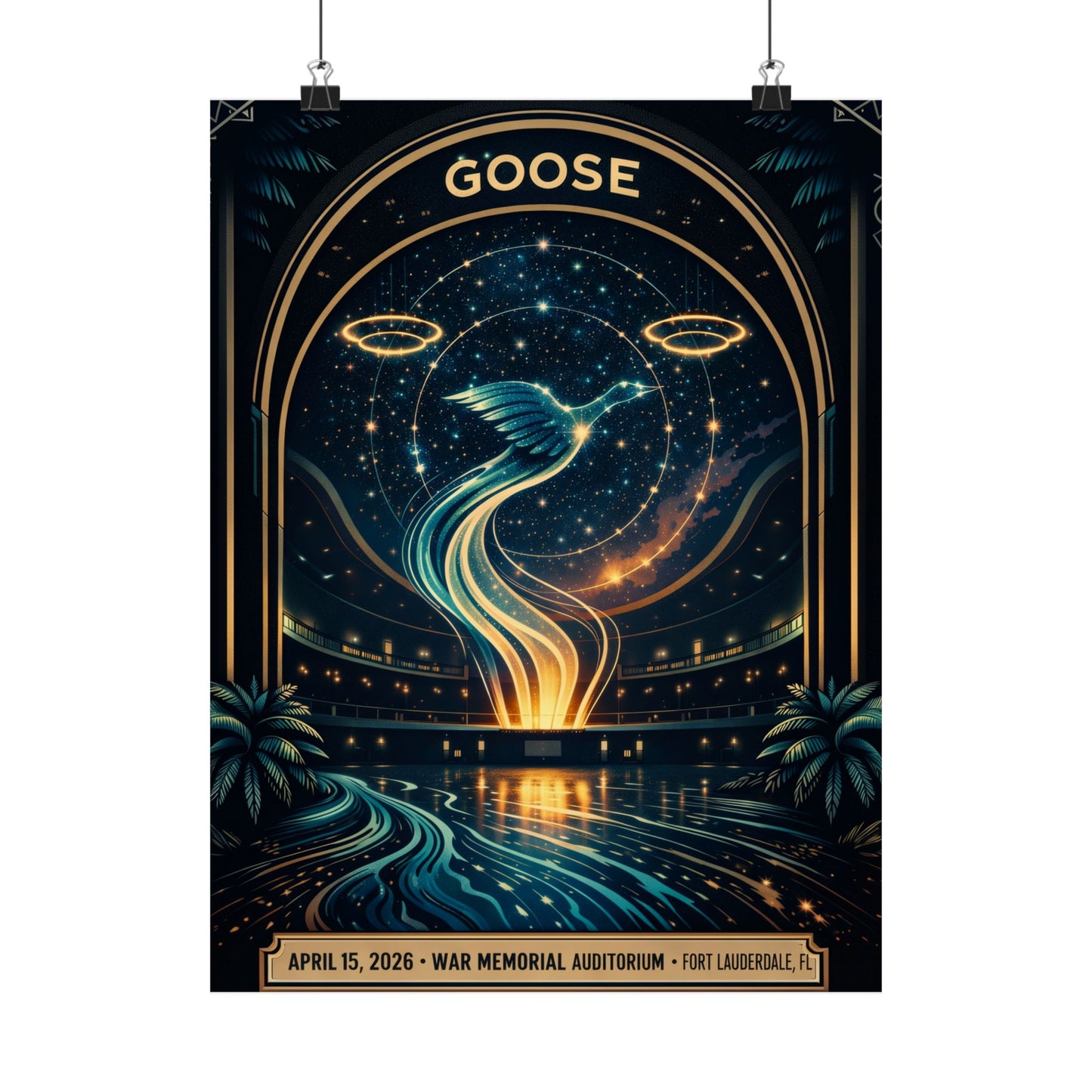 Goose  | 4/15/26 | Fort Lauderdale, FL | Concert Poster  | N2