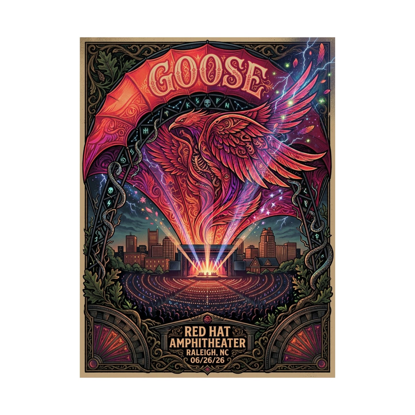 Goose  | 06/26/26 | Raleigh, NC | Concert Poster  | N1