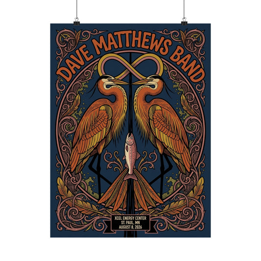 Dave Matthews Band | August 8, 2026 | Saint Paul, MN | Concert Poster