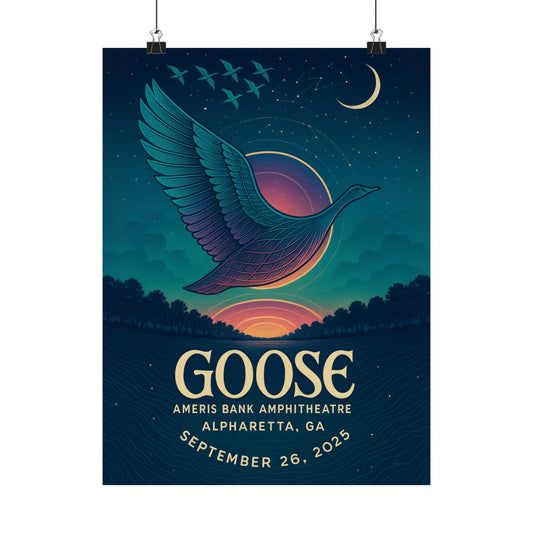 Goose Alpharetta September 26,2025 Concert Print | Ameris Bank Amphitheatre | Concert Print | Version 1