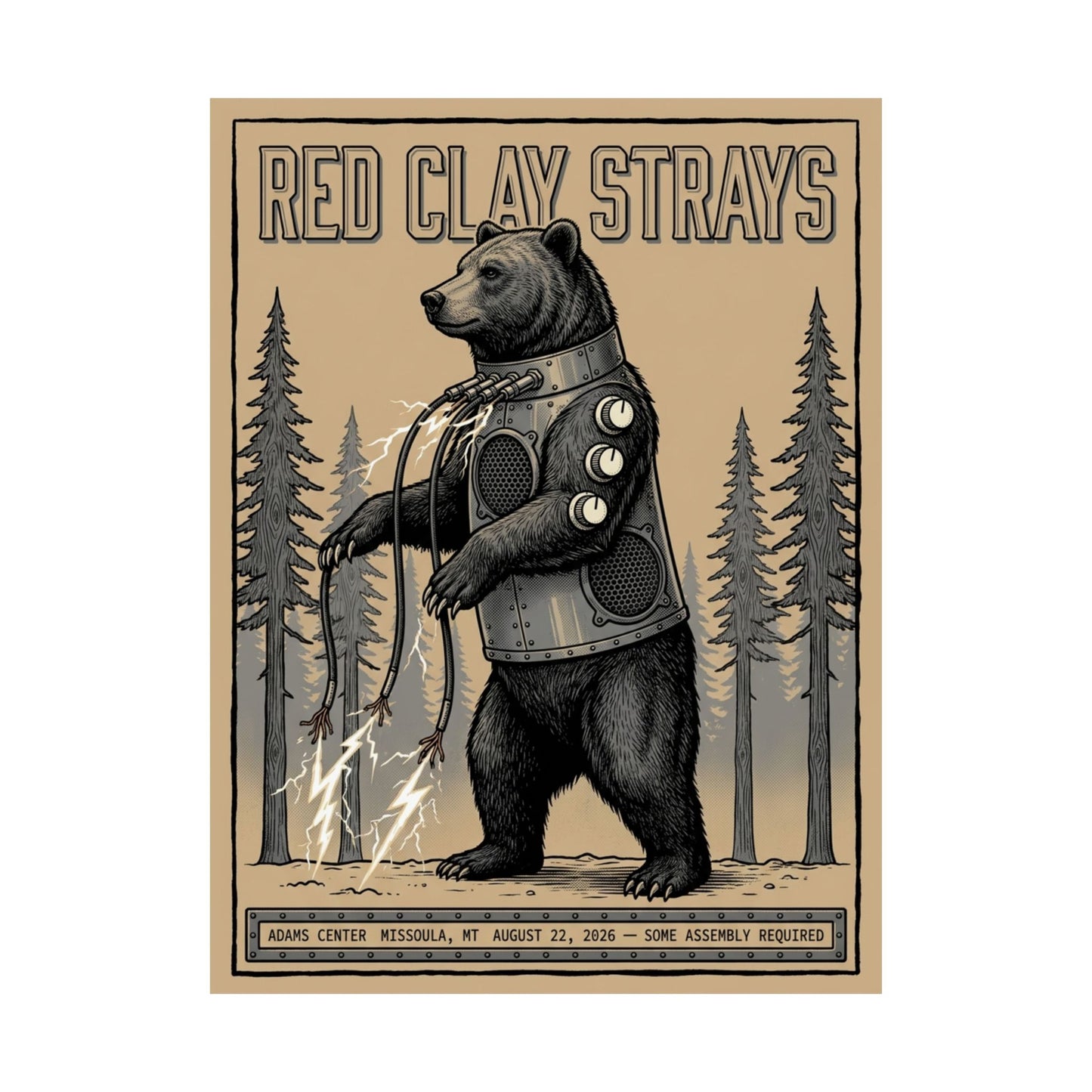 The Red Clay Strays | August 22, 2026 | Missoula, MT | Concert Poster