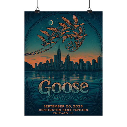 Goose Chicago Concert Poster | September 20, 2025 | Huntington Bank Pavilion | Variant 2