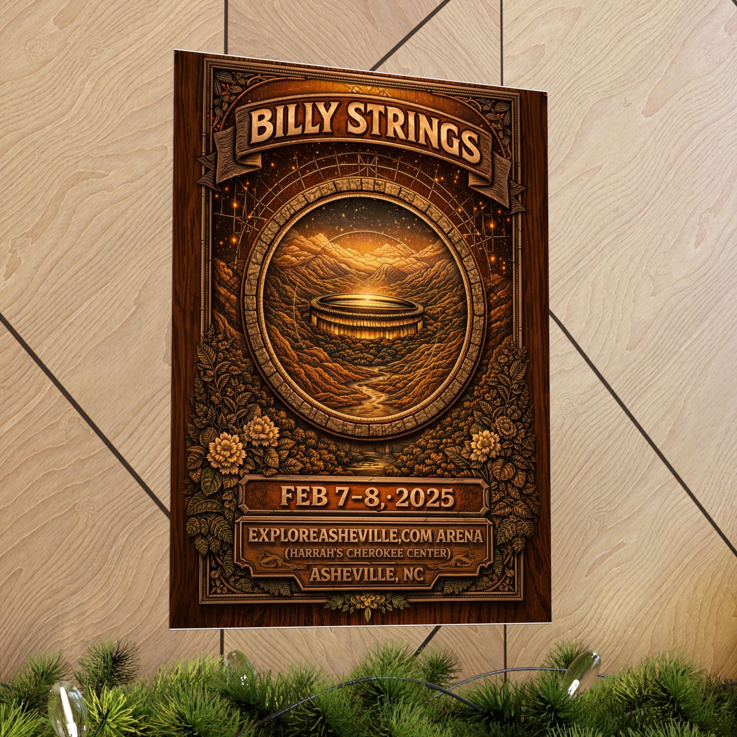 Billy Strings | 2/7/25 - 2/8/25 | Asheville, NC | Concert Poster  | Weekend 1 V1