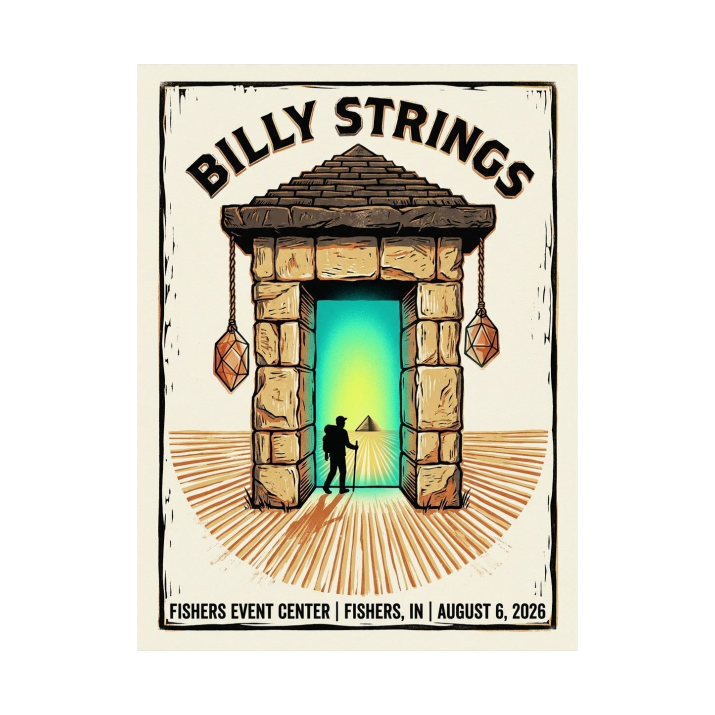 Billy Strings | August 6, 2026 | Fishers, IN | Concert Poster