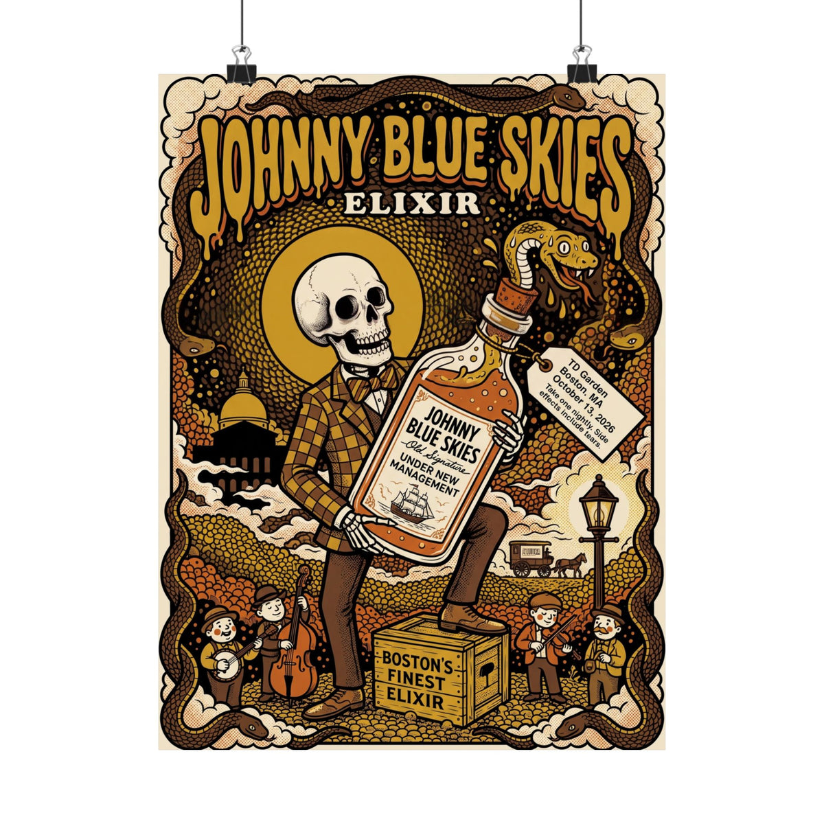 Johnny Blue Skies | October 13, 2026 | Boston, MA | Concert Poster