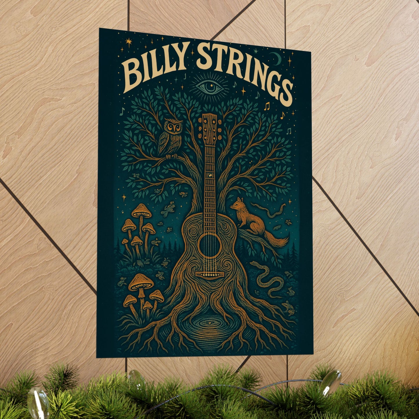 Billy Strings  'Living Pickin' Tree' | Psychedelic Bluegrass Jam Band Poster