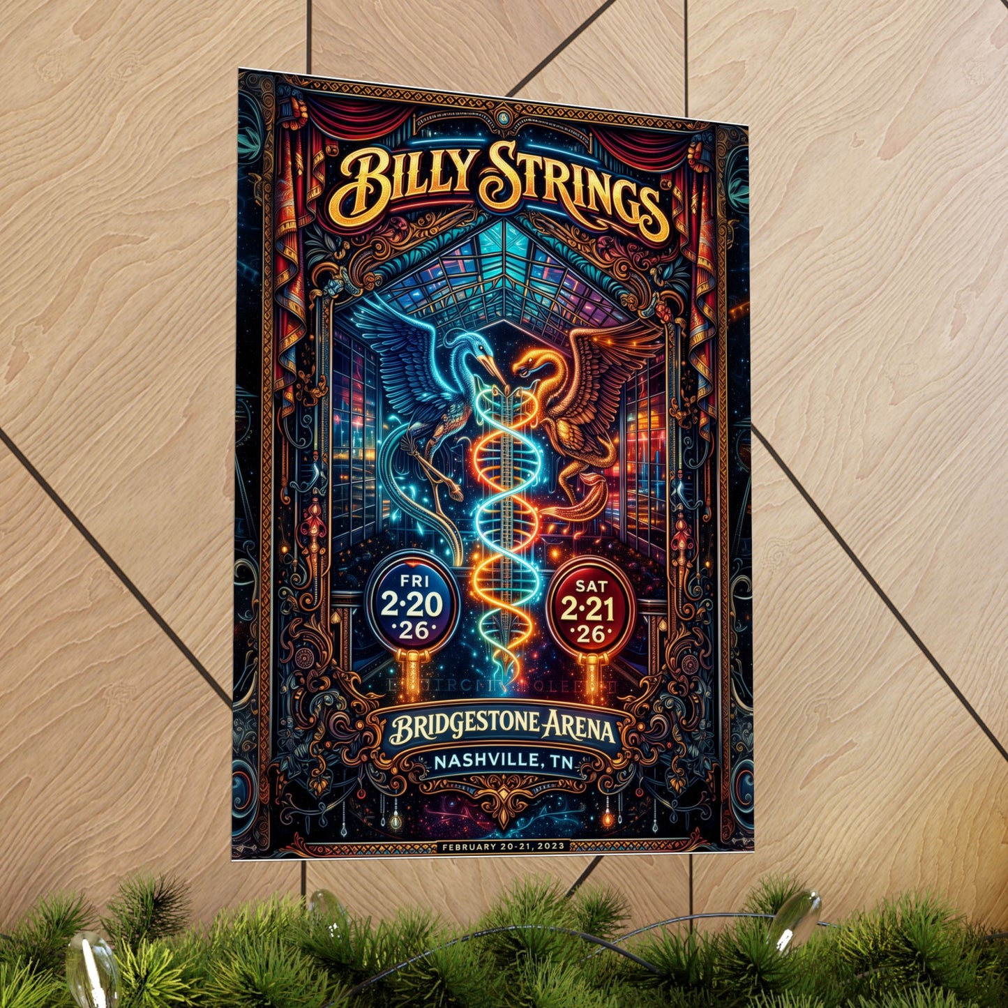 Billy Strings | 2/20/26 - 2/21/26 | Nashville, TN | Concert Poster  | V1