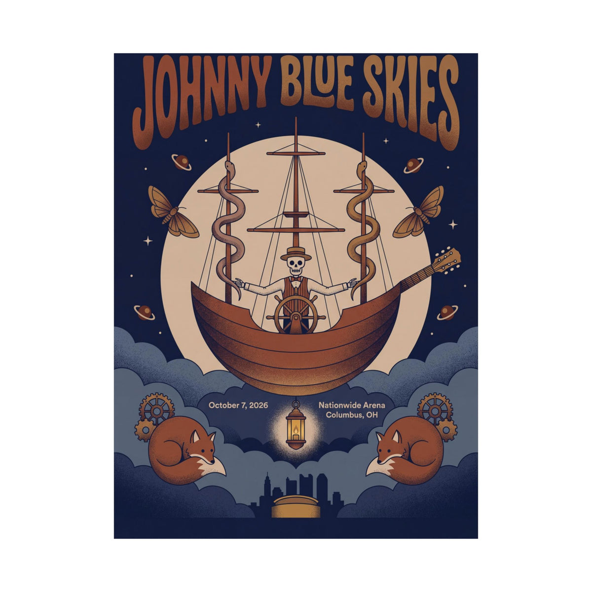 Johnny Blue Skies | October 7, 2026 | Columbus, OH | Concert Poster