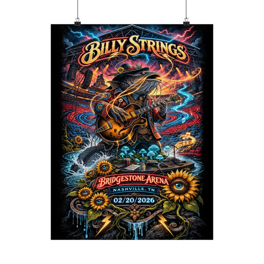 Billy Strings | 02/20/2026 | Nashville, TN | Concert Poster  | N1