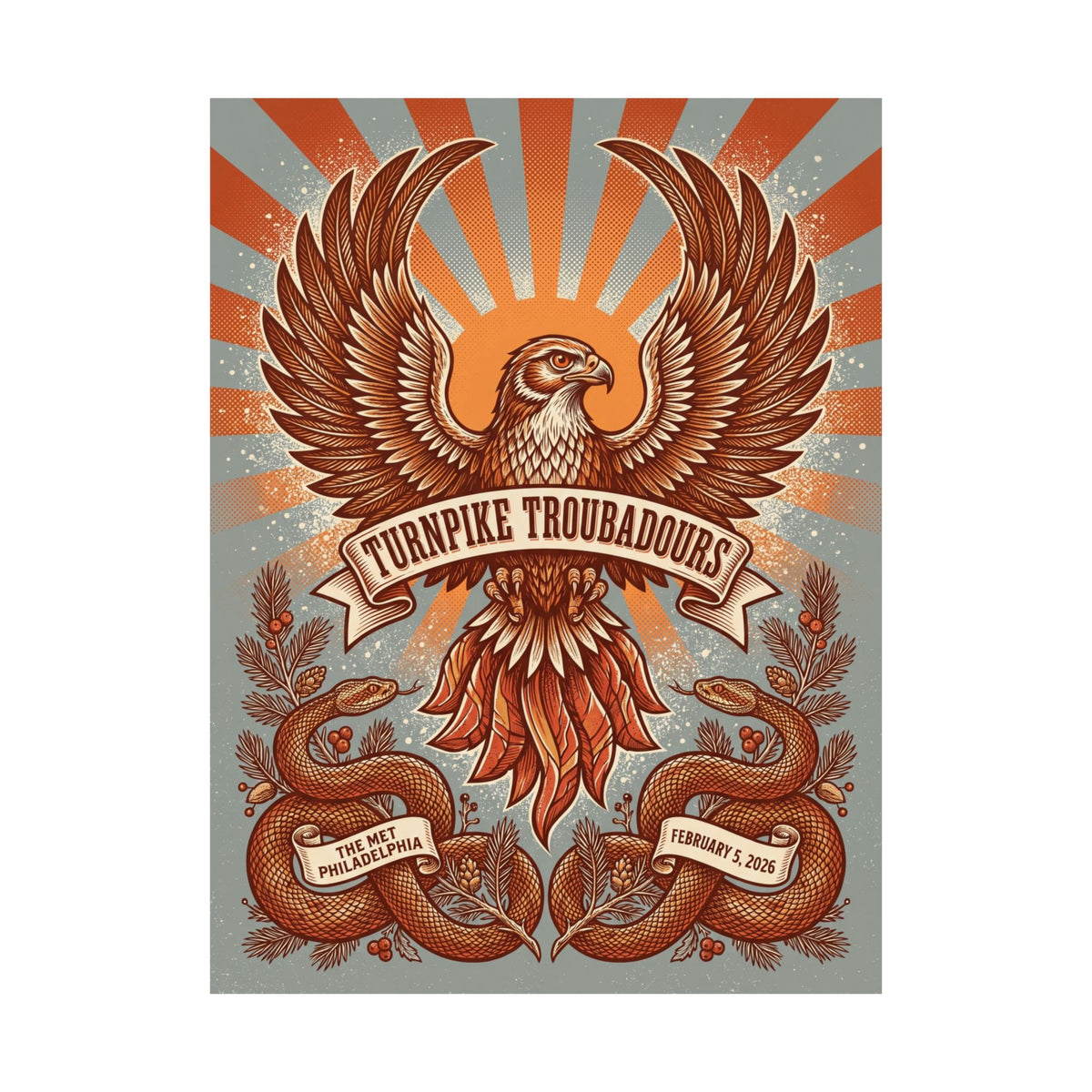 Turnpike Troubadours | February 5, 2026 | Philadelphia, PA | Concert Poster