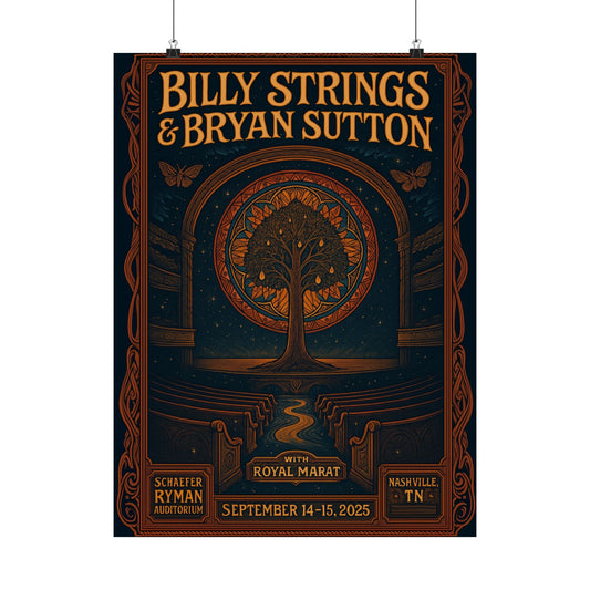 Billy Strings & Bryan Sutton Ryman Auditorium | Nashville | September 14-15, 2025 | Concert Print