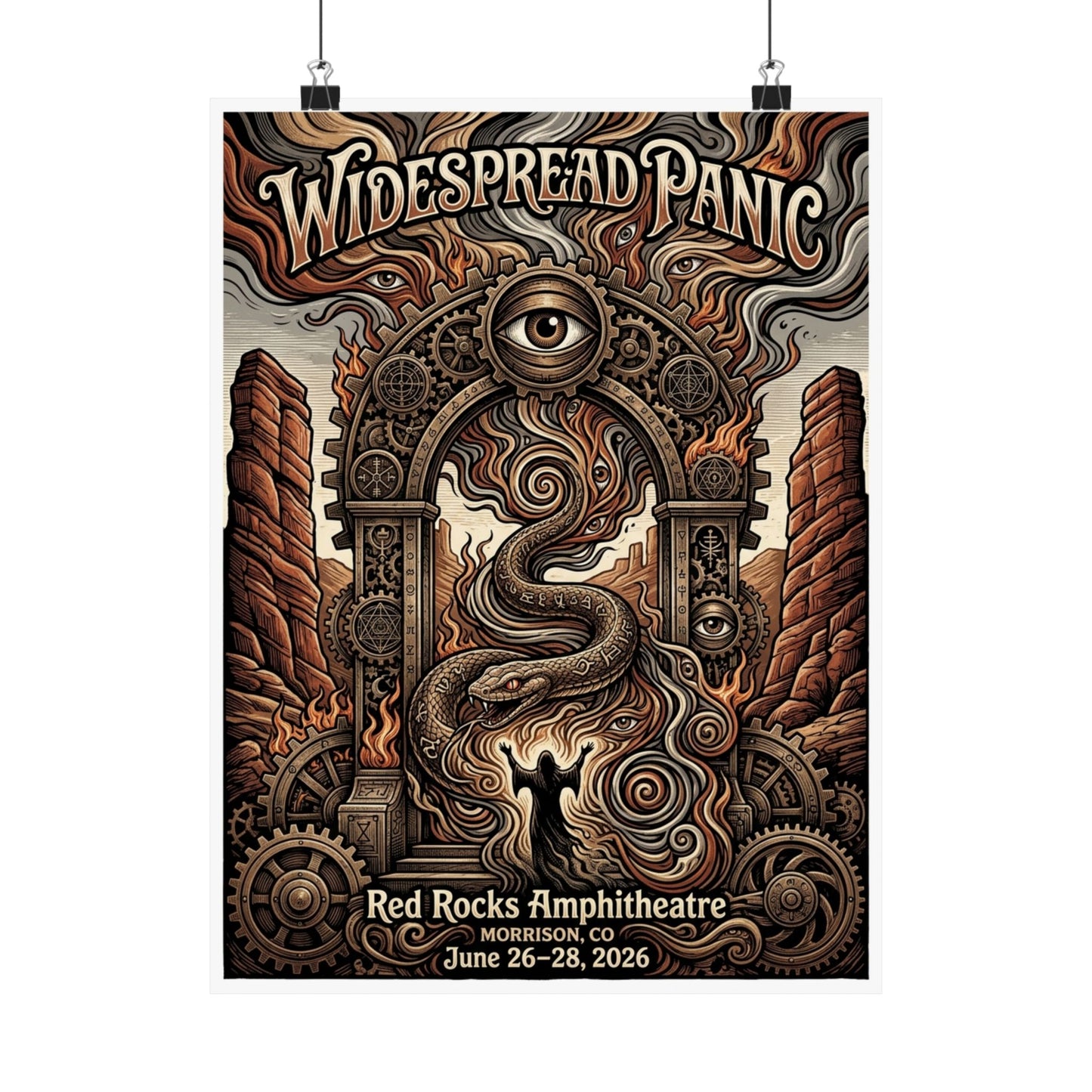 Widespread Panic | 06/26/26–06/28/26 | Morrison, CO | Concert Poster