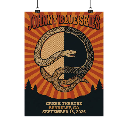 Johnny Blue Skies | September 15, 2026 | Berkeley, CA | Concert Poster