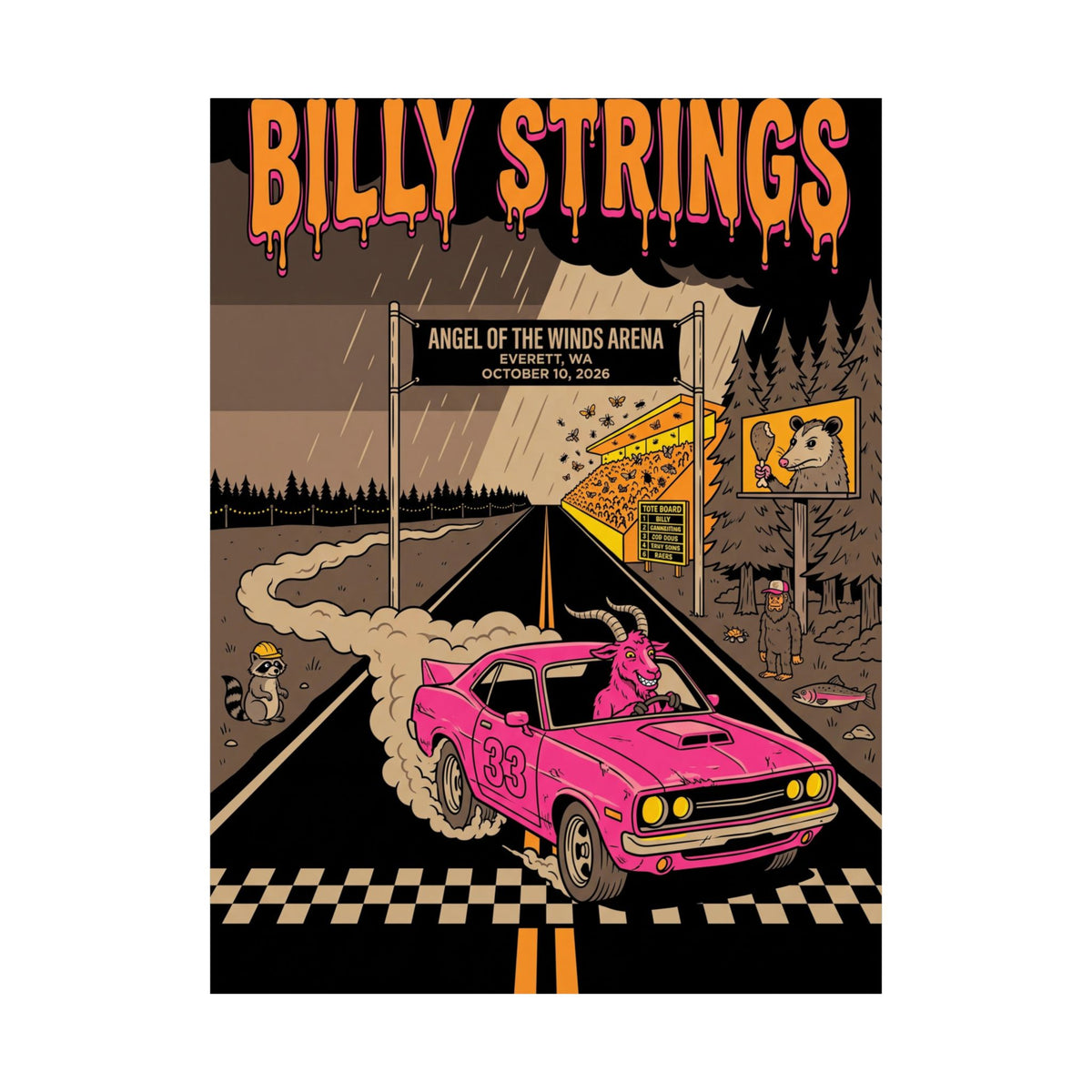 Billy Strings | October 10, 2026 | Everett, WA | Concert Poster