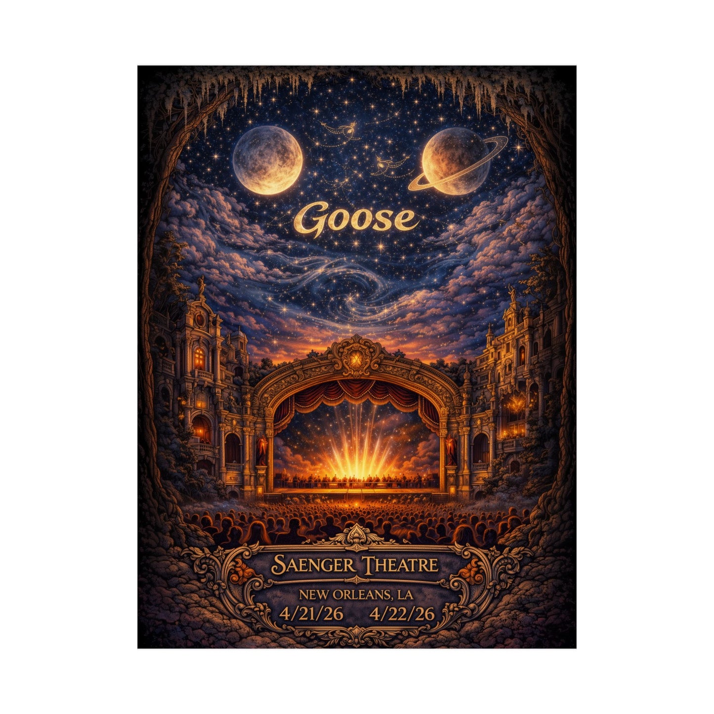 Goose  | 4/21/26 - 4/22/26 | New Orleans, LA | Concert Poster  | V1