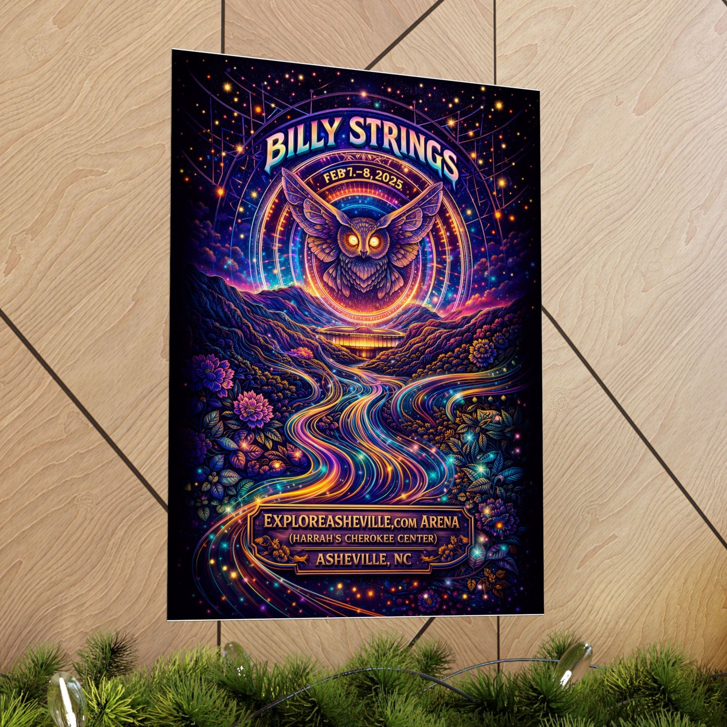 Billy Strings | 2/7/25 - 2/8/25 | Asheville, NC | Concert Poster  | Weekend 1 V2