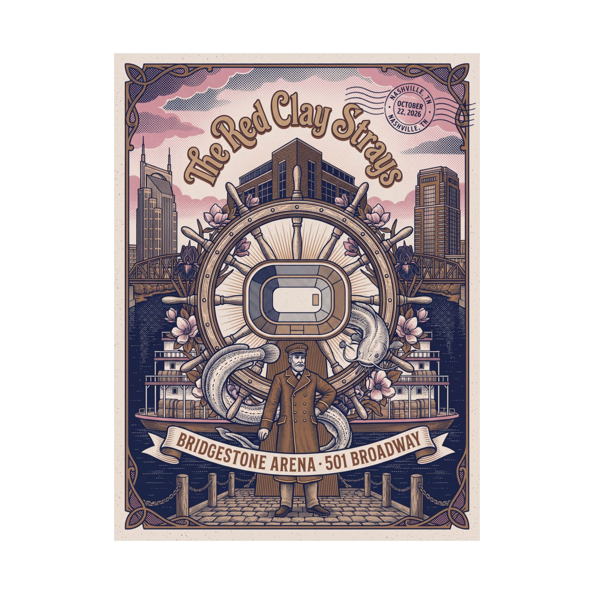 The Red Clay Strays | October 22, 2026 | Nashville, TN | Concert Poster