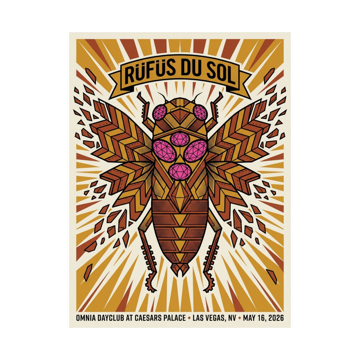 Rüfüs Du Sol | May 16, 2026 | Las Vegas, NV | Concert Poster