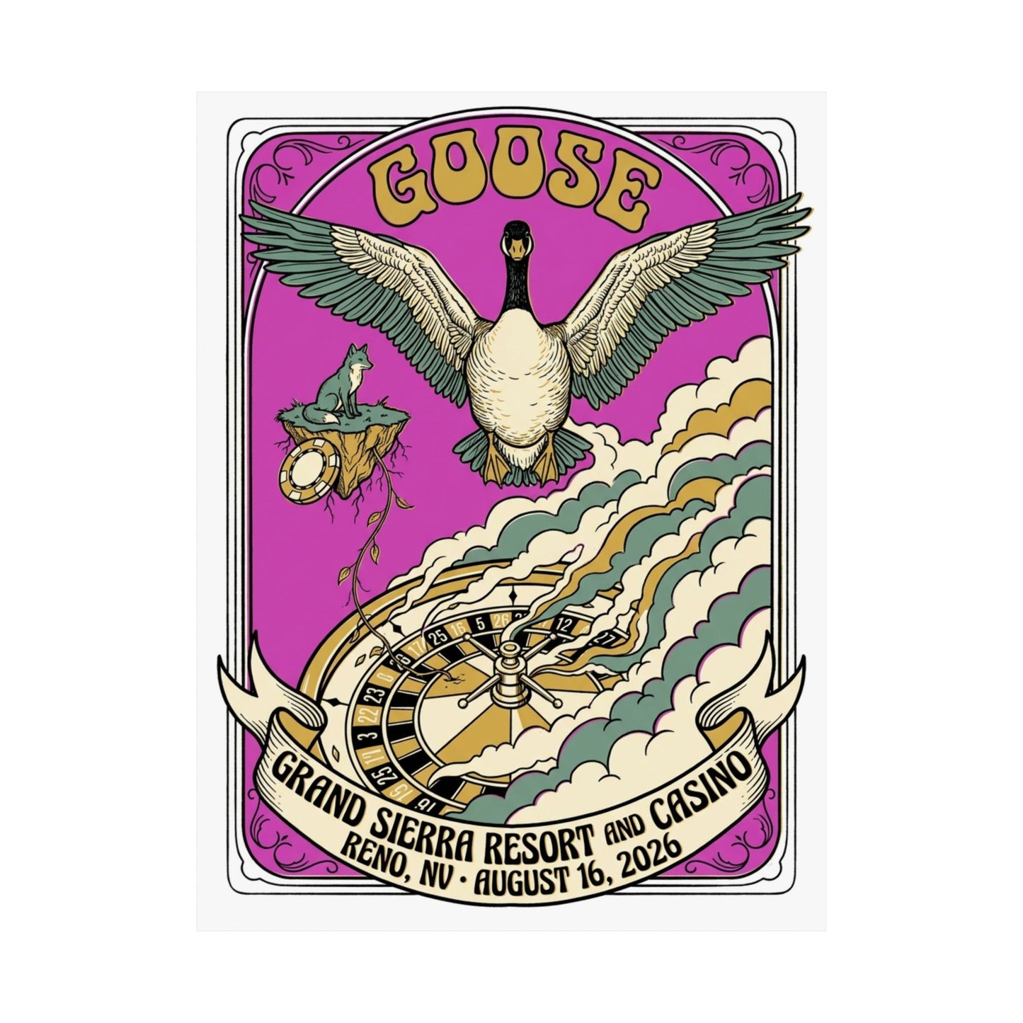 Goose | August 16, 2026 | Reno, NV | Concert Poster