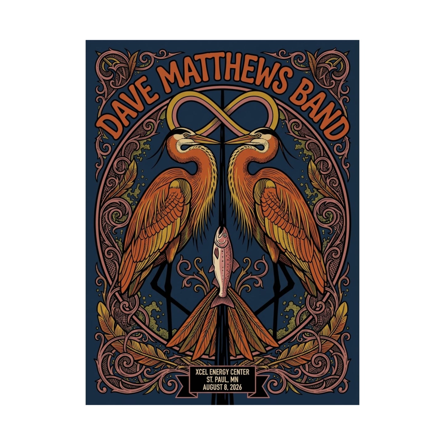 Dave Matthews Band | August 8, 2026 | Saint Paul, MN | Concert Poster