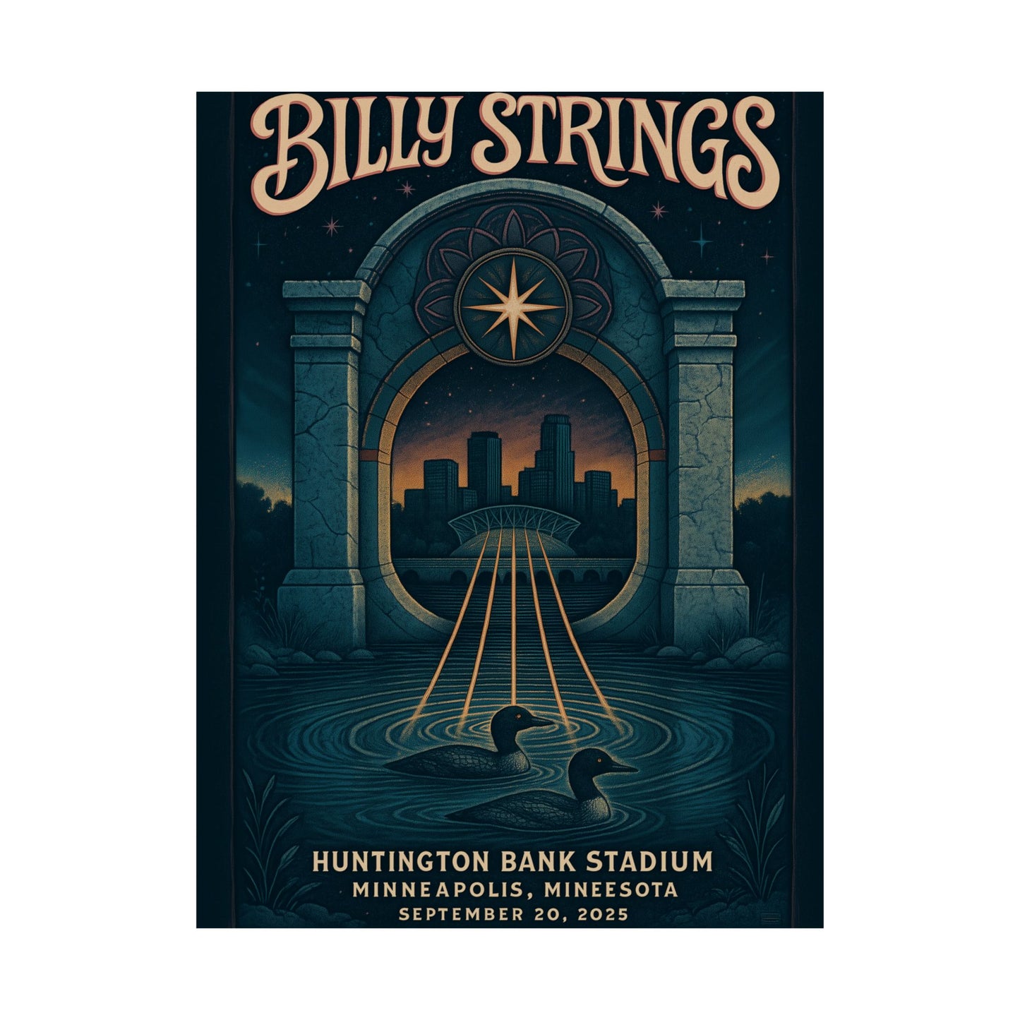Billy Strings Minneapolis | Huntington Bank Stadium | September 20, 2025 | Limited Edition Concert Print