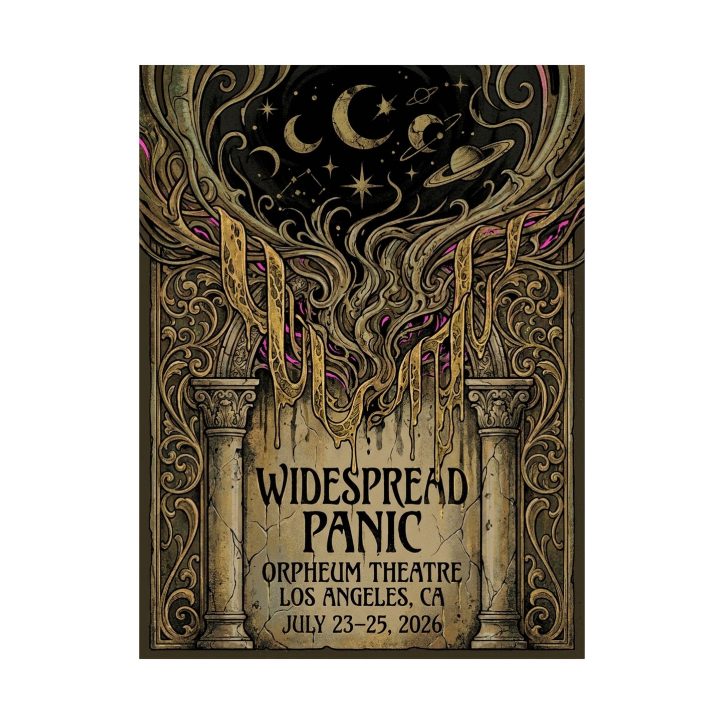Widespread Panic | July 23–25, 2026 | Boston, MA | Concert Poster