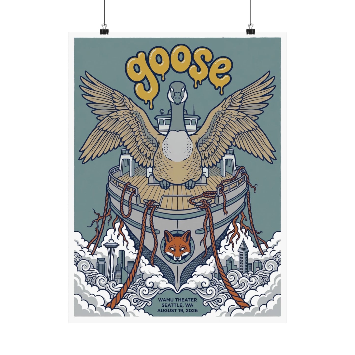 Goose | August 19, 2026 | Seattle, WA | Concert Poster