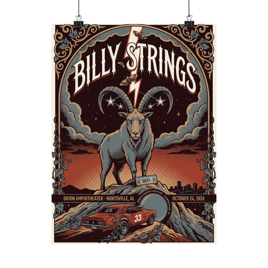 Billy Strings | October 24, 2026 | Huntsville, AL | Concert Poster